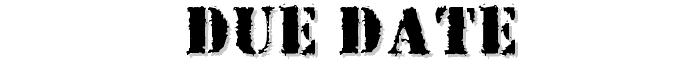 Due Date font